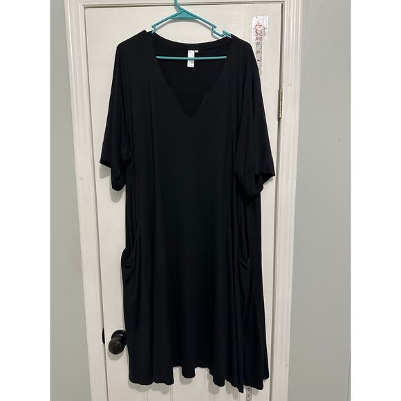 Flutter lagonlook dress black with pockets plus size 2X - Picture 1 of 9